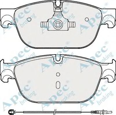 APEC BRAKING pad1809 -  Комплект тормозных колодок, дисковый тормоз